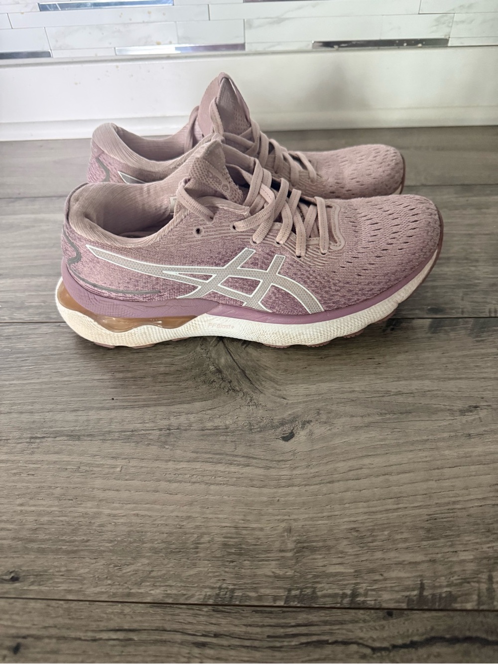 ASICS Women's Running Sneakers in Dusty Pink and White
